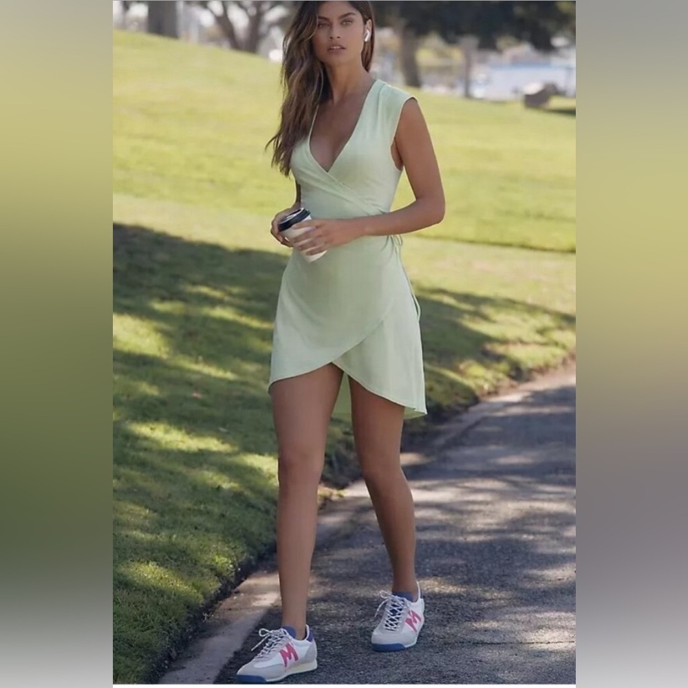 Anthropologie women’s mini dress Daily Practice V-Neck cotton Sz S, M NWT summer